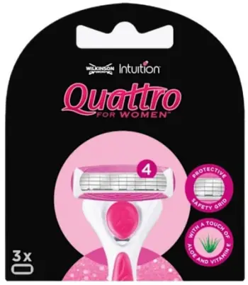 Rezerva për brisk rroje për femra Wilkinson Quattro For Women, 3 copë