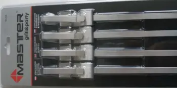 Set aksesorë për skarë Master Grill, 4 copë, të argjendtë