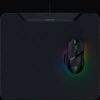 Mousepad gaming Razer HyperFlux V2, karikim wireless, LED, i zi - 1