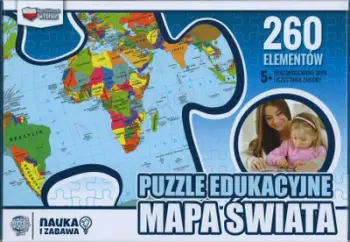 Puzzle edukative Zachem Map of the World, shumëngjyrëshe
