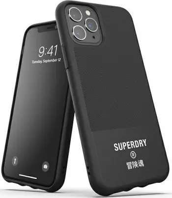 Mbrojtëse e pasme Dr Nona SuperDry Molded Canvas për iPhone 11 Pro, e zezë