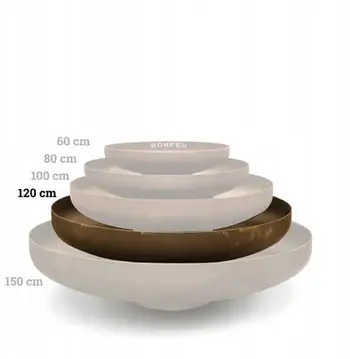 Vatra kopshti Bonfeu Bonbowl 120 FB3.120C, çelik Corten 3mm, diametër 120cm, ngjyrë rusty