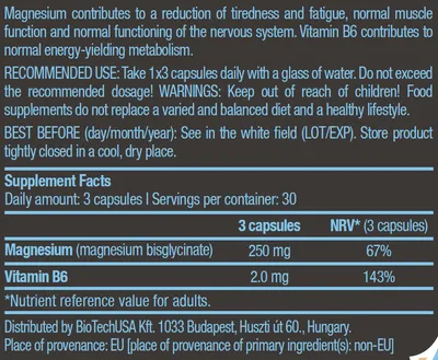 Minerale BioTechUSA Magnesium Bisglycinate, 90 kapsula - 2