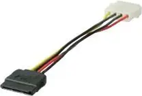 Kabllo përshtatëse Diverse 50674, MOLEX 4-pin në SATA 15-pin, 15cm, shumëngjyrëshe