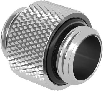 Adapter drejt Barrow G1/4 mashkull në G1/4 mashkull, 10mm, i bardhë argjendtë
