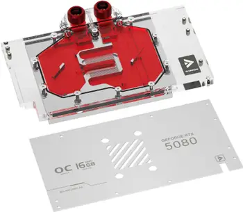 Bllok uji GPU Barrow ASUS ROG TUF 5080 5070 Ti, me backplate, RGB, i bardhë