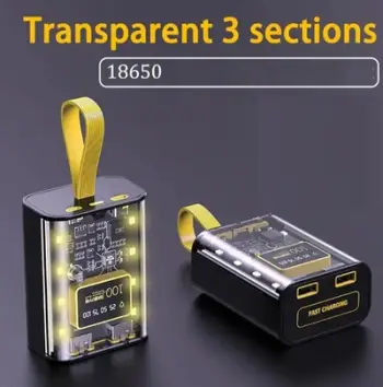 Power Bank UniTrade, transparent, 9600mAh