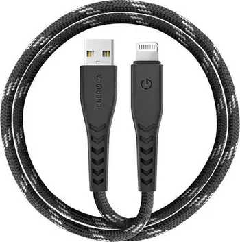 Kabllo USB Energea Nyloflex USB A në Lightning, 1.5 m, 3A, e zezë