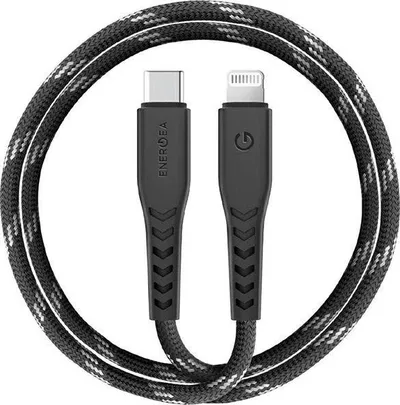 Kabllo USB Energea Nyloflex USB C në Lightning, 1.5 m, e zezë - 1