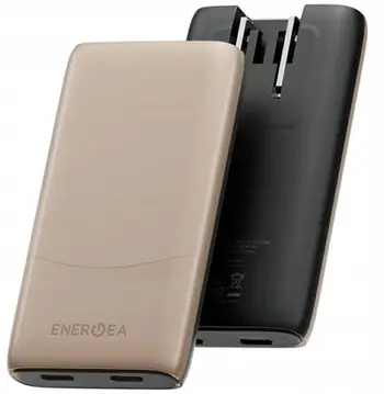 Karikues muri Energea TravelWorld Edge 65W, 2x USB C PD PPS QC3.0, prizë udhëtimi US UK EU, i artë