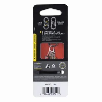 Mbajtëse çelësash Nite Ize BigFoot KeyRack, 5x karabiner MicroLock, çelik inox - 2
