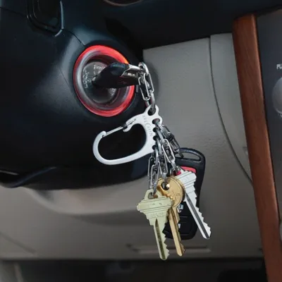 Mbajtëse çelësash Nite Ize BigFoot KeyRack, 5x karabiner MicroLock, çelik inox - 4