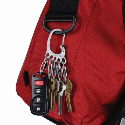 Mbajtëse çelësash Nite Ize BigFoot KeyRack, 5x karabiner MicroLock, çelik inox - 6