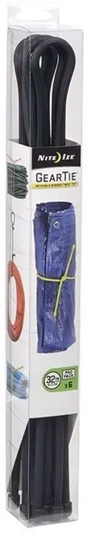 Set lidhëse kabllosh Nite Ize Gear Tie GTPP32-01-R8, 32", gome fleksibël, shumëngjyrëshe