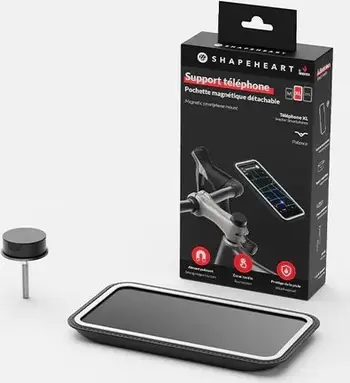 Mbajtëse telefoni biçiklete Shapeheart SHAPEHEART STEM M, montim në kapakun e headset, magnetike, e zezë