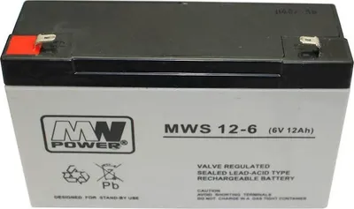 Bateri MW Power Pb, 6V, 12Ah - 1