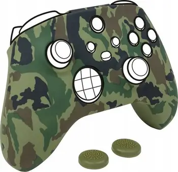 Mbulesë silikoni BigBen XBXGLOVE për Xbox Series X S, kundër rrëshqitjes, me mbulesa për analoge, e zezë