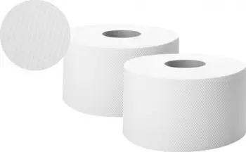 Letër tualeti Ellis 6255 Jumbo Uni, 2 shtresa, paketim 12 copë, e bardhë