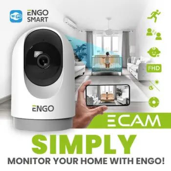 Kamerë IP Engo Smart 360° ECAM, 4 Mpx, e bardhë