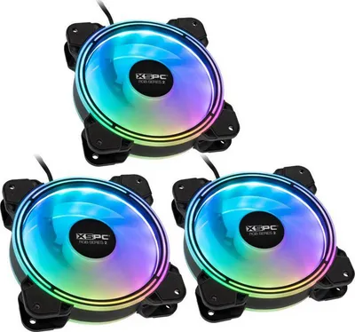 Ventilator kompjuteri XSPC RGB, 35.2 dBA, 120 mm, 3 copë - 1