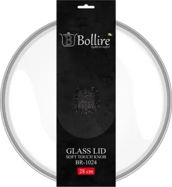 Kapak xhami për tenxhere Bollire Stiklinis Dangtis, 28 cm, transparent