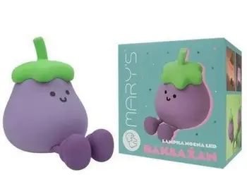 Lampë nate Marys Aubergine, dritë e rregullueshme, USB C, lejla