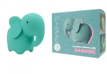 Dritë nate Marys Elephant, e rikarukueshme USB C, silikon, ngjyrë mint