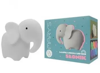 Dritë nate Marys Elephant, me bateri, USB C, gri