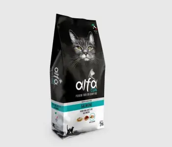 Ushqim me mish peshku per mace te rritura, Alfa Cat, 2 kg