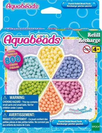 Set rruaza Aquabeads Pastel Basic Beads Refill 31505, mbushje rruaza, shumëngjyrëshe