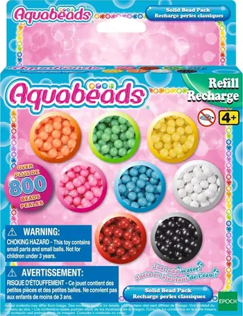 Set rruaza Aquabeads Epoch Basic Refill 31517, 800 copë, shumëngjyrëshe