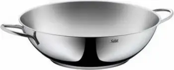 tigan wok, Silit, 3730 (21.3730.0472), 32 cm, çelik inox, argjendtë