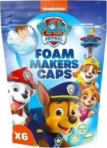 Tableta për banjë me shkumë Paw Patrol Foam Makers Caps për fëmijë, 6x16g