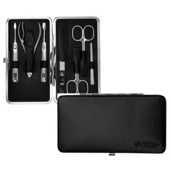 Set për manikyr Pfeilring Solingen kPF006, i zi, 7 mjete