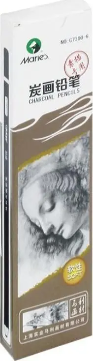 Set lapsash karboni Maries Charcoal in Wood C7300-6, 12 copë