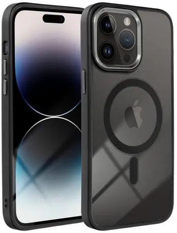 Kapak telefoni OEM COLOR EDGE MAG COVER për iPhone 17 Air Pro, MagSafe, transparent, i zi
