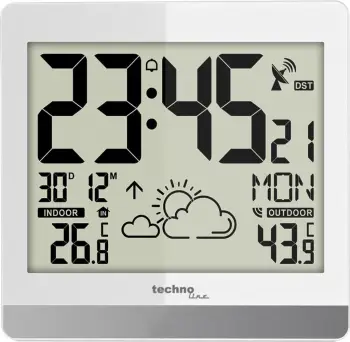 Orë digjitale muri Techno Line WS8119, parashikimi i motit, matja e temperaturës brenda dhe jashtë