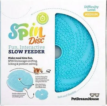 Frisbi për qen Pet Dream House Spin Disc, madhësia M, 25 cm, blu