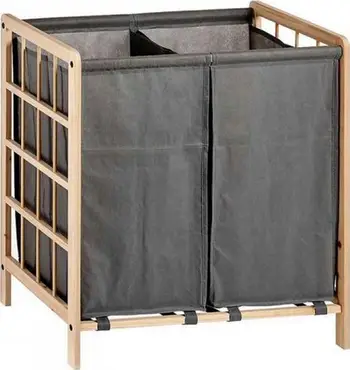 Shportë rrobash Bigbuy Home, dru, 33 x 60 x 59.5 cm, gri