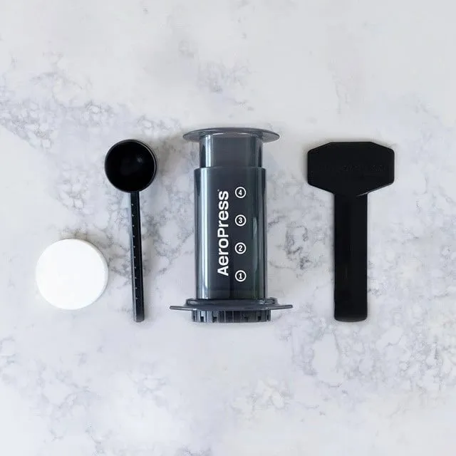 Aparat kafeje manual AeroPress 85R11, teknopolimer, i zi - 3