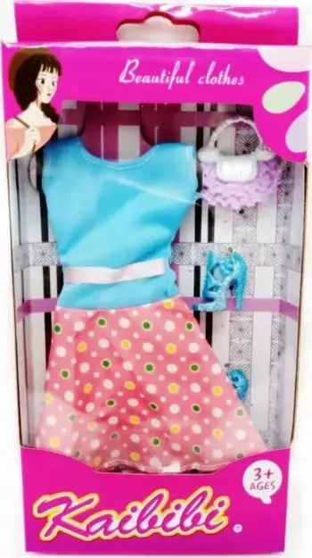 Set veshjesh për kukulla Ciuciubabka Sabinka's Wardrobe, për kukulla 30 cm, modele të përziera, shumëngjyrëshe