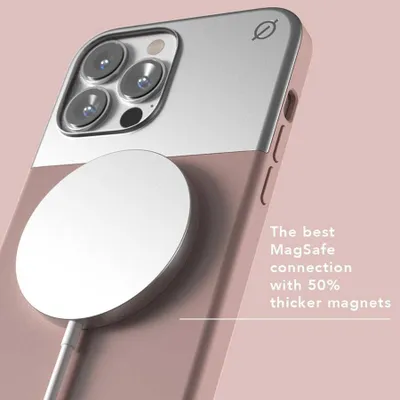 Mbrojtëse telefoni Atom Studios Split Silicone MagSafe, për iPhone 13 Pro Max, rozë - 4