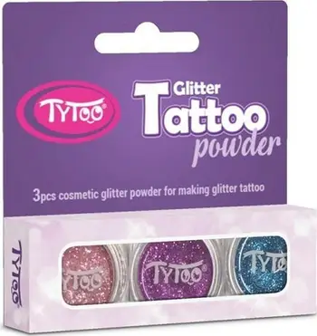 Set tatuazhesh me glitter TyToo, 3 ngjyra, për fëmijë