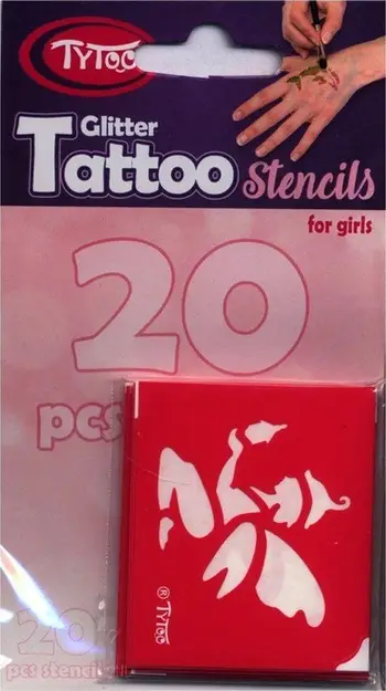 Set shabllonesh për tatuazhe TyToo Princess, 21 copë, shumëngjyrësh