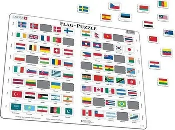 Puzzle kornizë Larsen Maxi Flag, 80 copa, 36.5 x 28.5 cm, shumëngjyrësh
