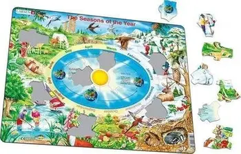 Puzzle me kornizë Larsen Seasons Maxi, edukativ, 36.5 x 28.5 cm, shumëngjyrësh
