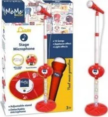Mikrofon lodër Meme Stage, me qëndrim rregullues, me drita dhe efekte, i kuq - 1