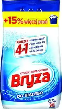 Detergjent pluhur Bryza 4in1 për të bardha, 5.85kg, 90 larje