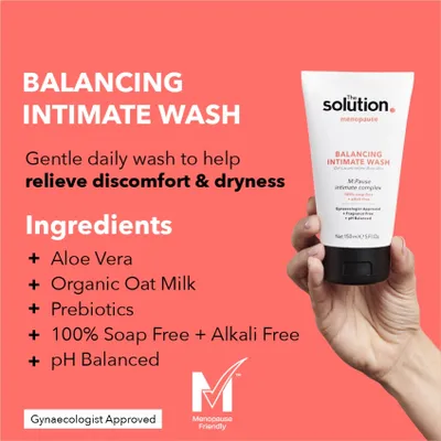 Xhel pastrues The Solution Menopause Balancing Intimate Wash, 150ml - 5