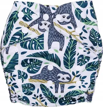 Mbulues pelene Simed Diaper Cover Sloth, i rregullueshëm, për 3 deri 15 kg, shumëngjyrësh